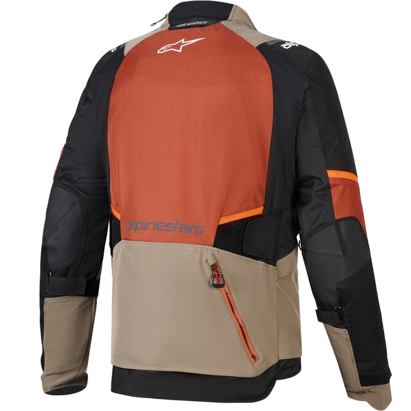 Alpinestars Andes V4 Drystar motorcykeljakke lysbrun-mørk orange-sort