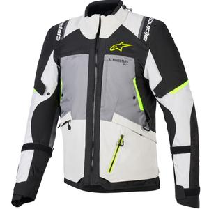 Motorcykeljakke Alpinestars Andes V4 Drystar, Mørkegrå-Lysegrå-Sort-Fluo Gul