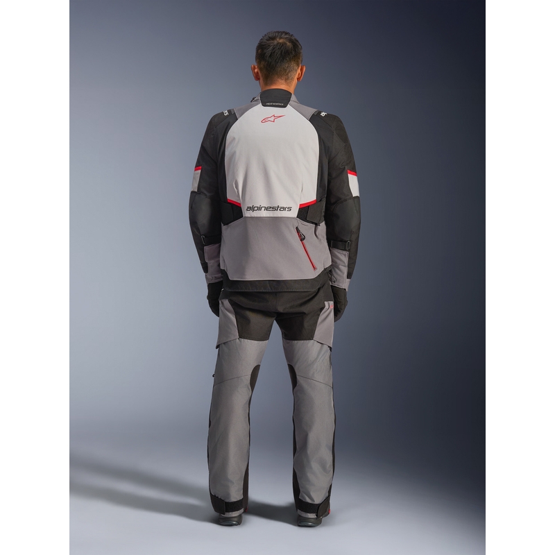 Motorcykeljakke Alpinestars Andes V4 Drystar, Mørkegrå-Lysegrå-Sort-Rød
