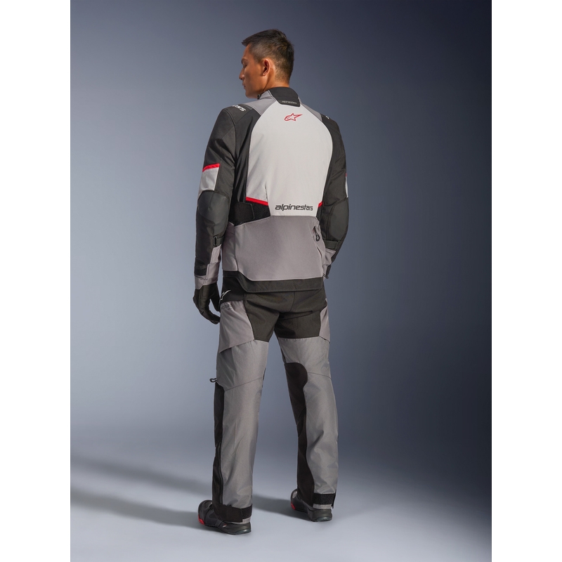 Motorcykeljakke Alpinestars Andes V4 Drystar, Mørkegrå-Lysegrå-Sort-Rød