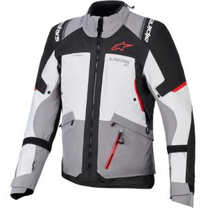 Motorcykeljakke Alpinestars Andes V4 Drystar, Mørkegrå-Lysegrå-Sort-Rød