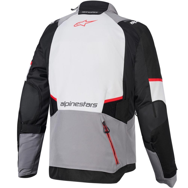 Motorcykeljakke Alpinestars Andes V4 Drystar, Mørkegrå-Lysegrå-Sort-Rød