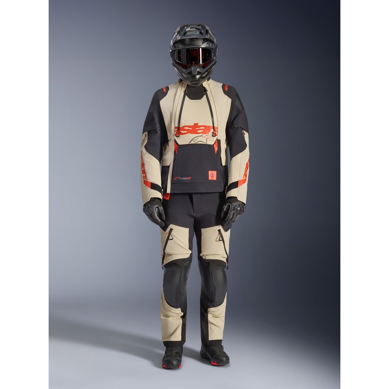 Motorcykeljakke Alpinestars Halo PRO Drystar XF Cremefarvet/Sort/Rød