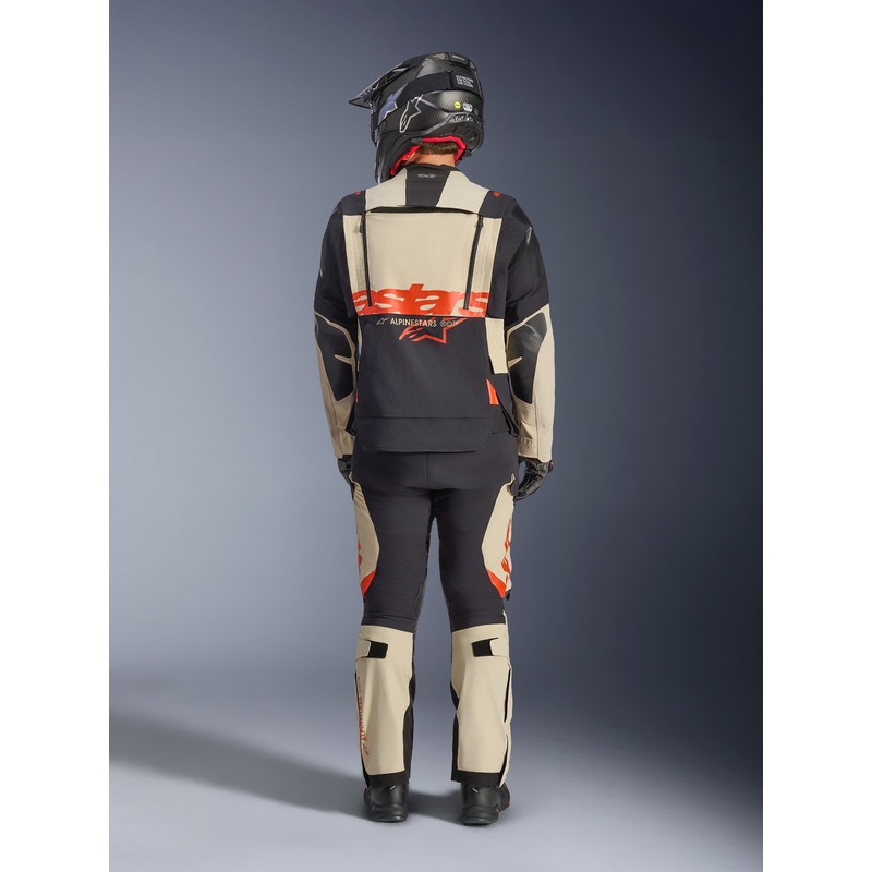 Motorcykeljakke Alpinestars Halo PRO Drystar XF Cremefarvet/Sort/Rød