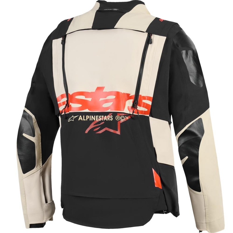 Motorcykeljakke Alpinestars Halo PRO Drystar XF Cremefarvet/Sort/Rød