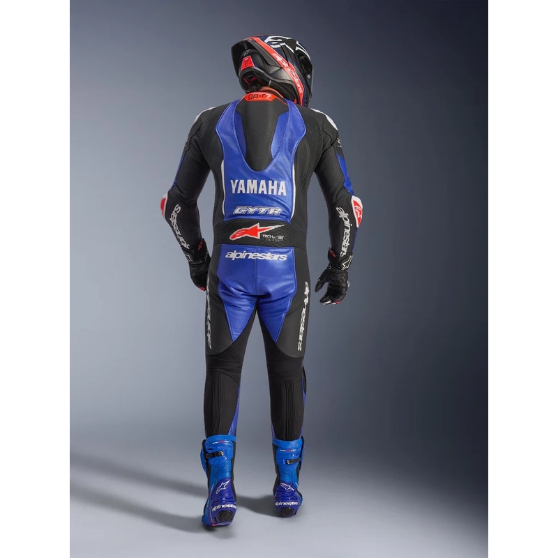 Heldelt læder motorcykeldragt Alpinestars GP-R7 YAMAHA GYTR TECH-AIR kollektion kompatibel blå-sort-hvid-rød