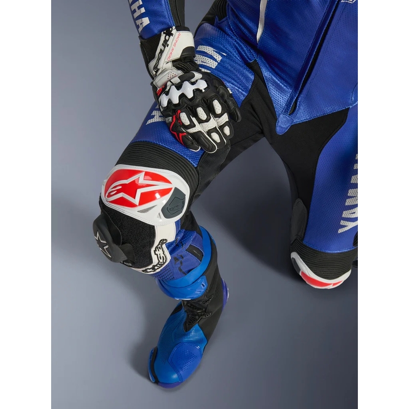 Heldelt læder motorcykeldragt Alpinestars GP-R7 YAMAHA GYTR TECH-AIR kollektion kompatibel blå-sort-hvid-rød