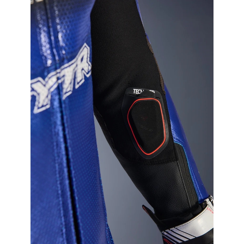 Heldelt læder motorcykeldragt Alpinestars GP-R7 YAMAHA GYTR TECH-AIR kollektion kompatibel blå-sort-hvid-rød