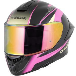 Cassida Integral GTS 2.1 Mega fullface motorcykelhjelm sort-pink-hvid-vanilje