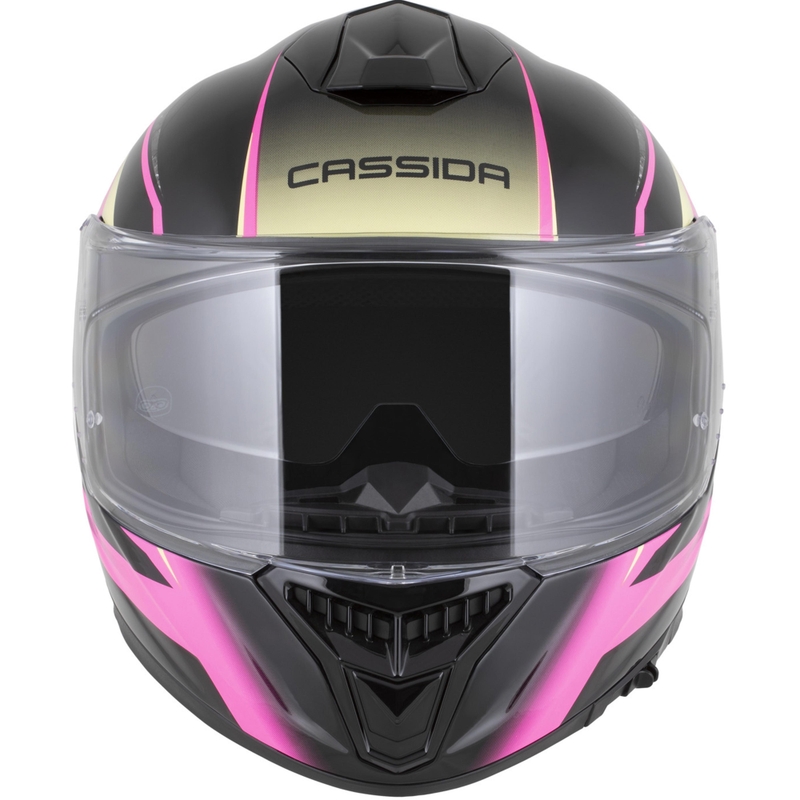 Cassida Integral GTS 2.1 Mega fullface motorcykelhjelm sort-pink-hvid-vanilje