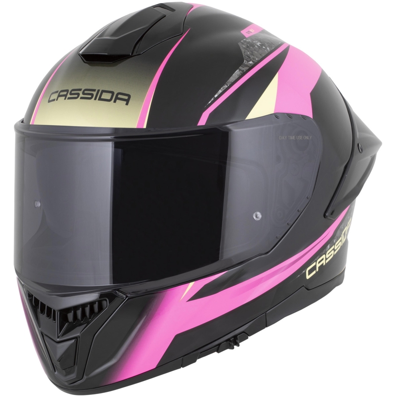 Cassida Integral GTS 2.1 Mega fullface motorcykelhjelm sort-pink-hvid-vanilje