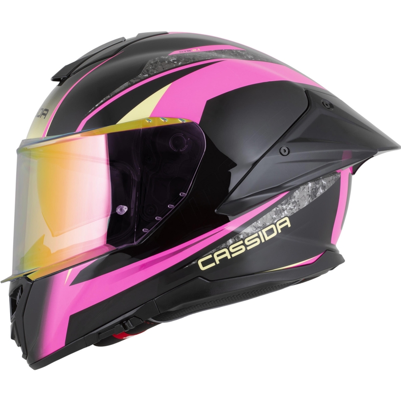 Cassida Integral GTS 2.1 Mega fullface motorcykelhjelm sort-pink-hvid-vanilje