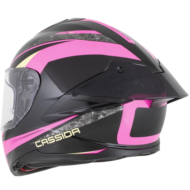 Cassida Integral GTS 2.1 Mega fullface motorcykelhjelm sort-pink-hvid-vanilje