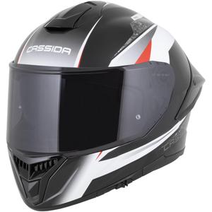Cassida Integral GTS 2.1 Mega fullface motorcykelhjelm sort-hvid-rød