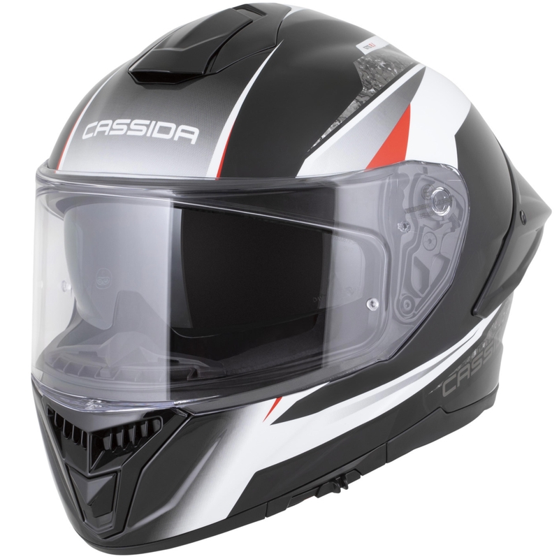Cassida Integral GTS 2.1 Mega fullface motorcykelhjelm sort-hvid-rød