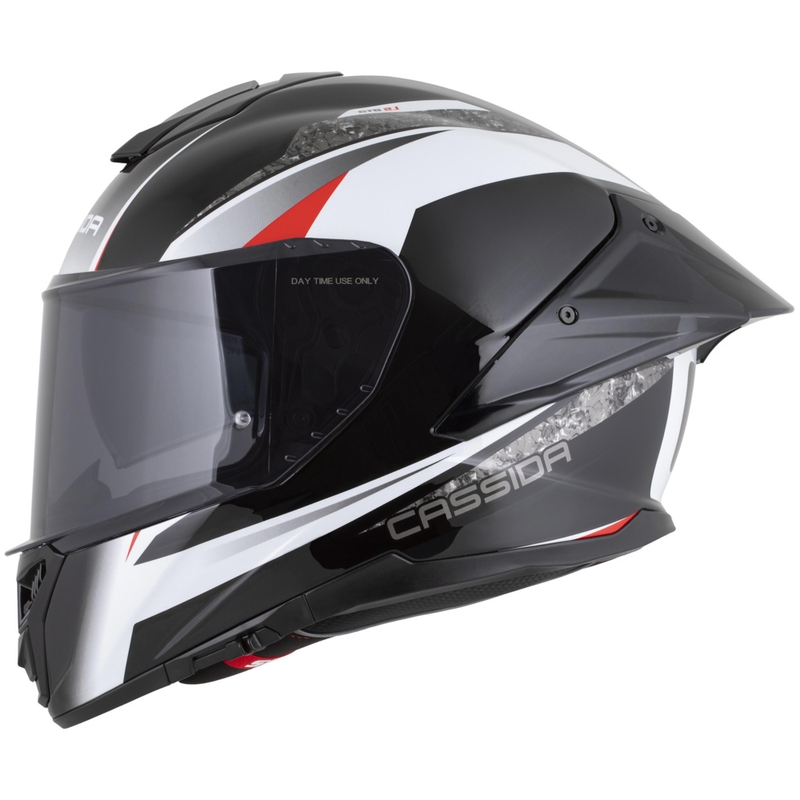 Cassida Integral GTS 2.1 Mega fullface motorcykelhjelm sort-hvid-rød