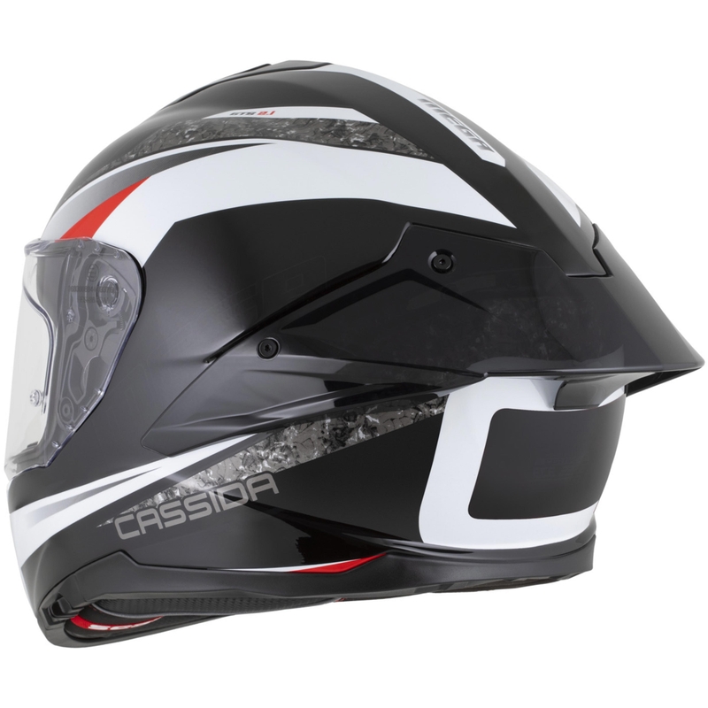 Cassida Integral GTS 2.1 Mega fullface motorcykelhjelm sort-hvid-rød