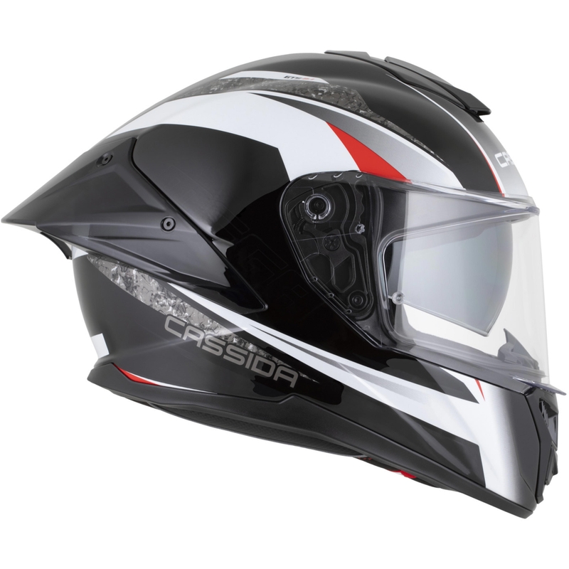 Cassida Integral GTS 2.1 Mega fullface motorcykelhjelm sort-hvid-rød