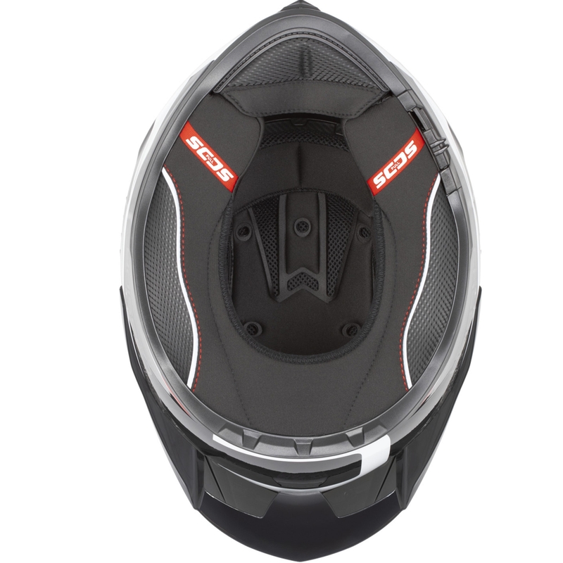 Cassida Integral GTS 2.1 Mega fullface motorcykelhjelm sort-hvid-rød
