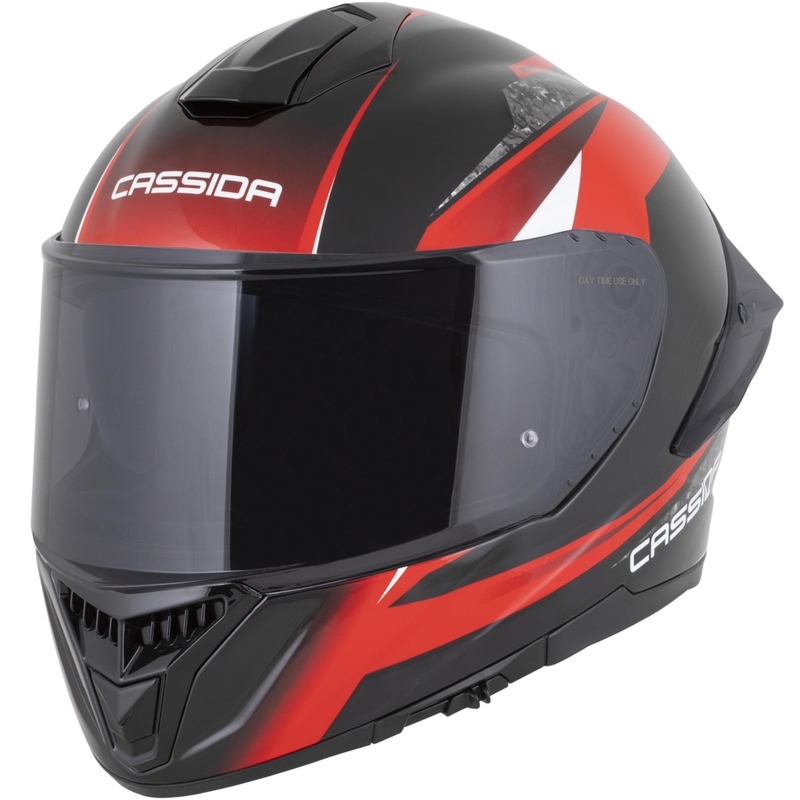 Cassida Integral GTS 2.1 Mega fullface motorcykelhjelm sort-rød-hvid