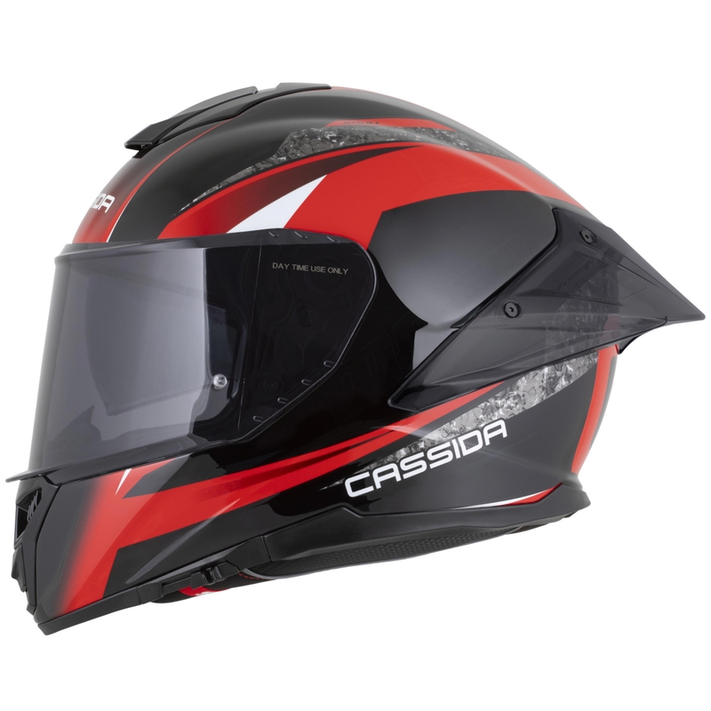 Cassida Integral GTS 2.1 Mega fullface motorcykelhjelm sort-rød-hvid