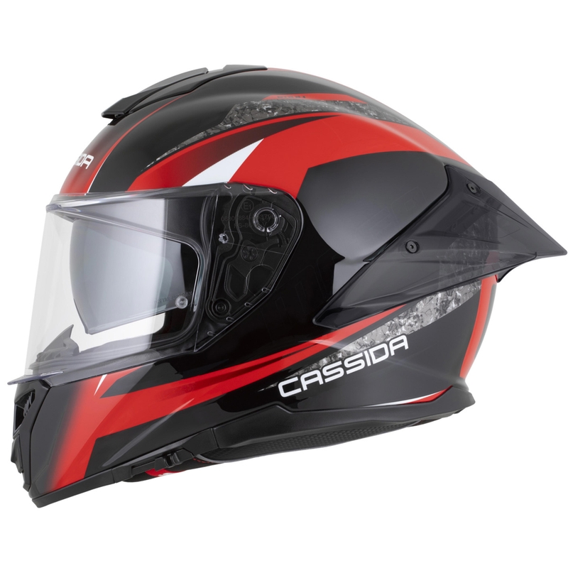 Cassida Integral GTS 2.1 Mega fullface motorcykelhjelm sort-rød-hvid