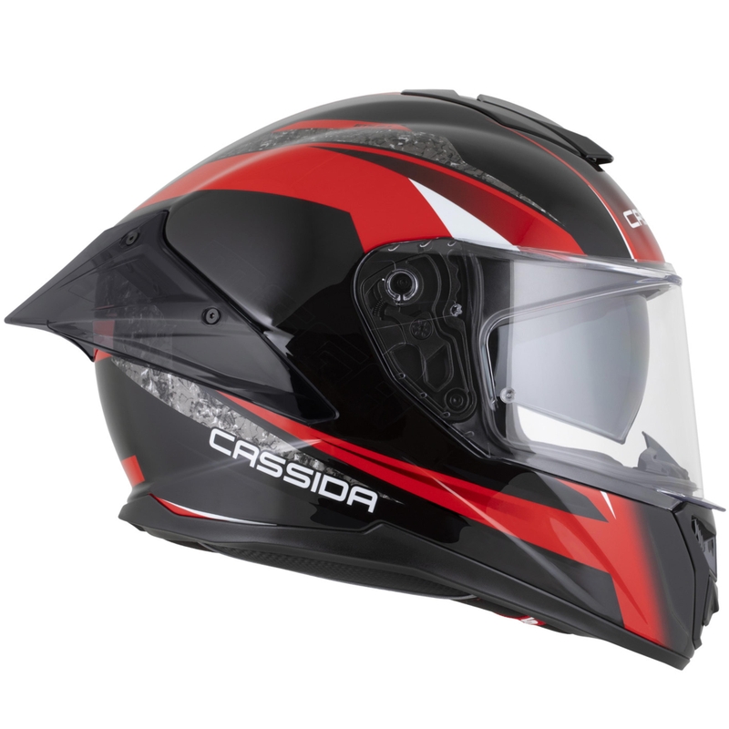 Cassida Integral GTS 2.1 Mega fullface motorcykelhjelm sort-rød-hvid