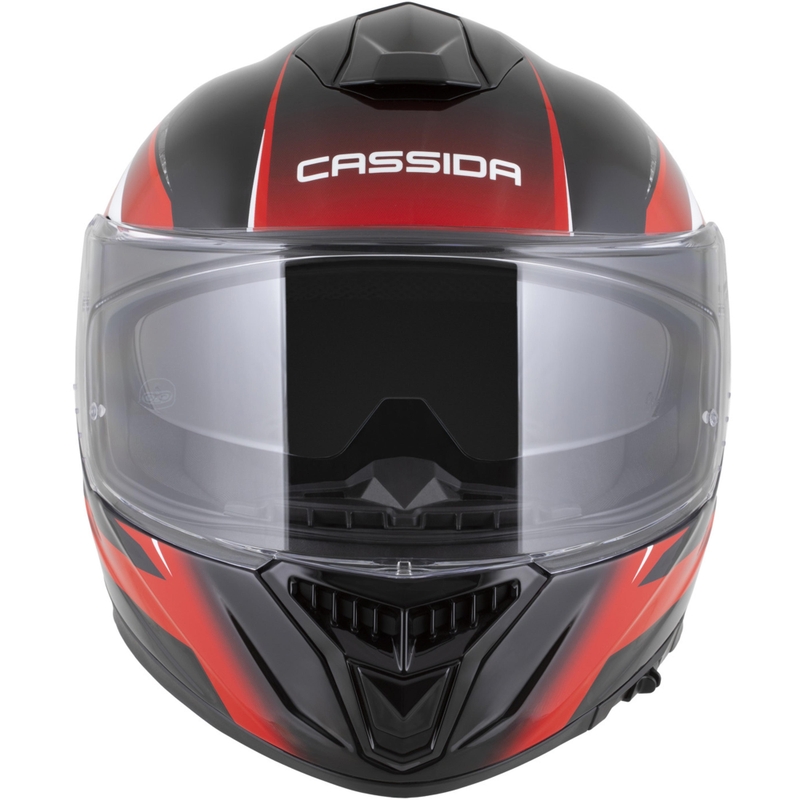 Cassida Integral GTS 2.1 Mega fullface motorcykelhjelm sort-rød-hvid