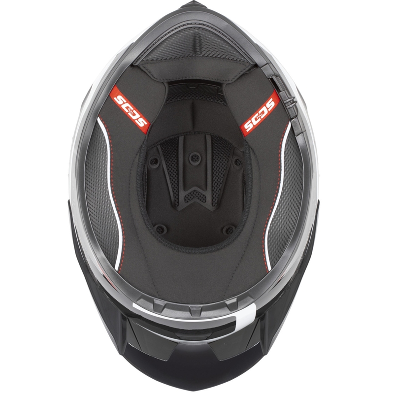 Cassida Integral GTS 2.1 Mega fullface motorcykelhjelm sort-rød-hvid