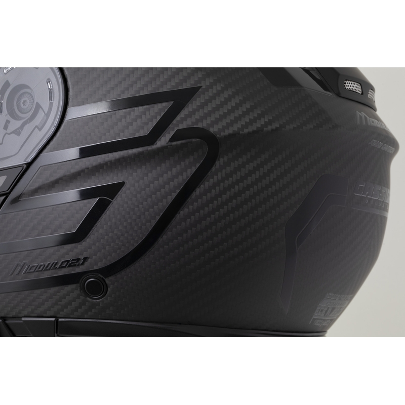Flip-up motorcykelhjelm Cassida Modulo 2.1 Plus Carbon BlackOut matsort