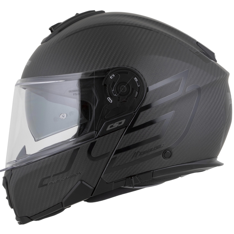 Flip-up motorcykelhjelm Cassida Modulo 2.1 Plus Carbon BlackOut matsort