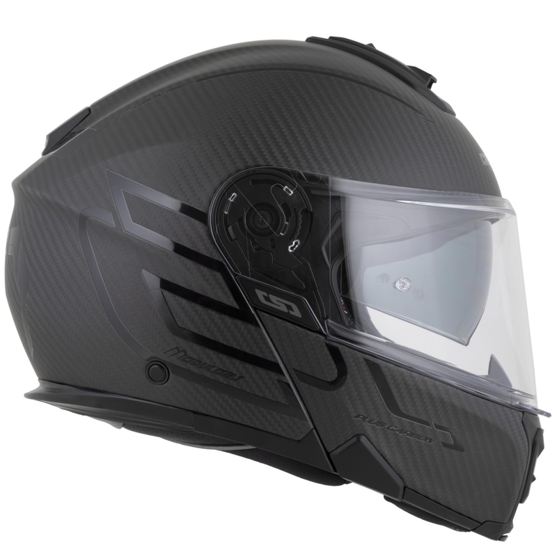 Flip-up motorcykelhjelm Cassida Modulo 2.1 Plus Carbon BlackOut matsort