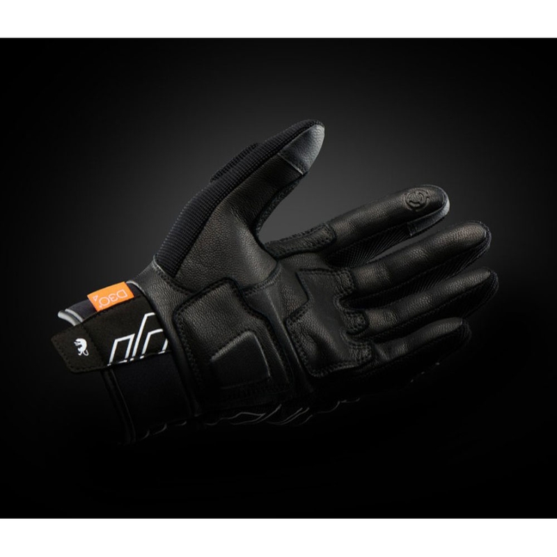 Furygan Jet Neon D3O® Evo dame motorcykelhandsker sort-hvid
