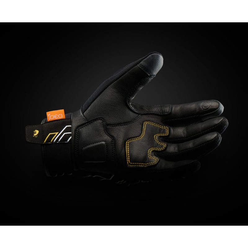 Furygan Jet Neon D3O® Evo dame motorcykelhandsker sort-guld
