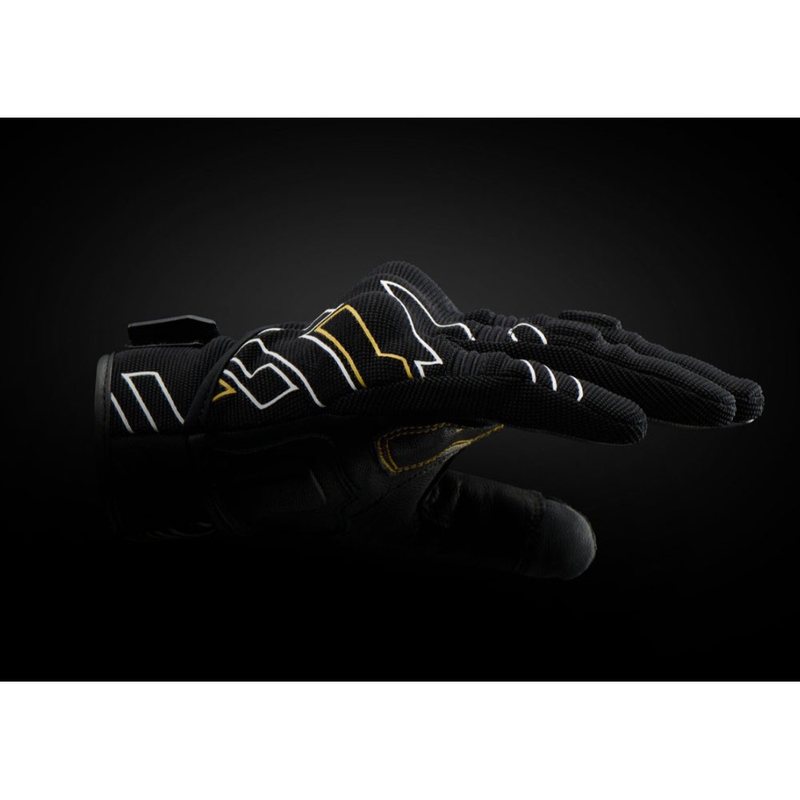 Furygan Jet Neon D3O® Evo dame motorcykelhandsker sort-guld