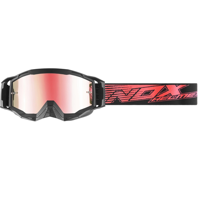 NOX Spectre motocrossbriller sort-rød