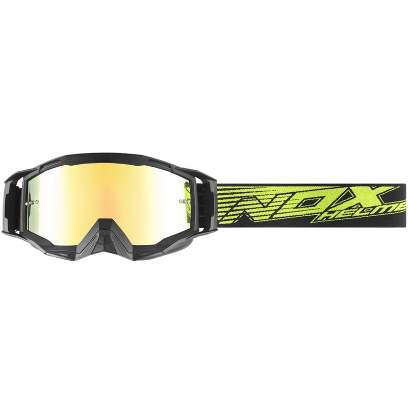 Motocrossbriller NOX Spectre sort-gul