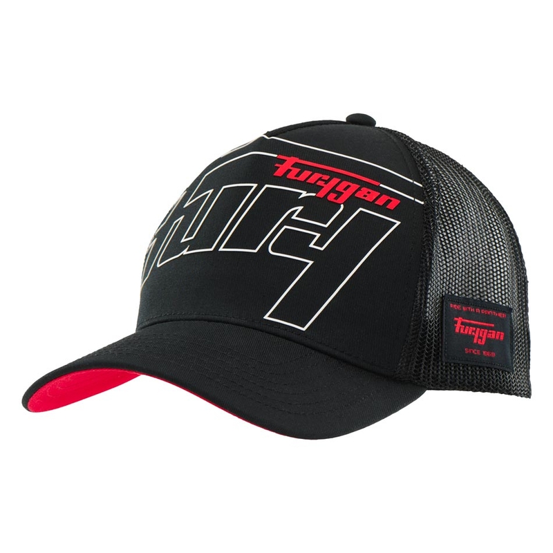 Furygan Trucker Rage kasket sort-hvid-rød