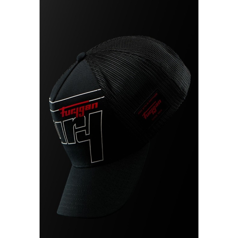 Furygan Trucker Rage kasket sort-hvid-rød