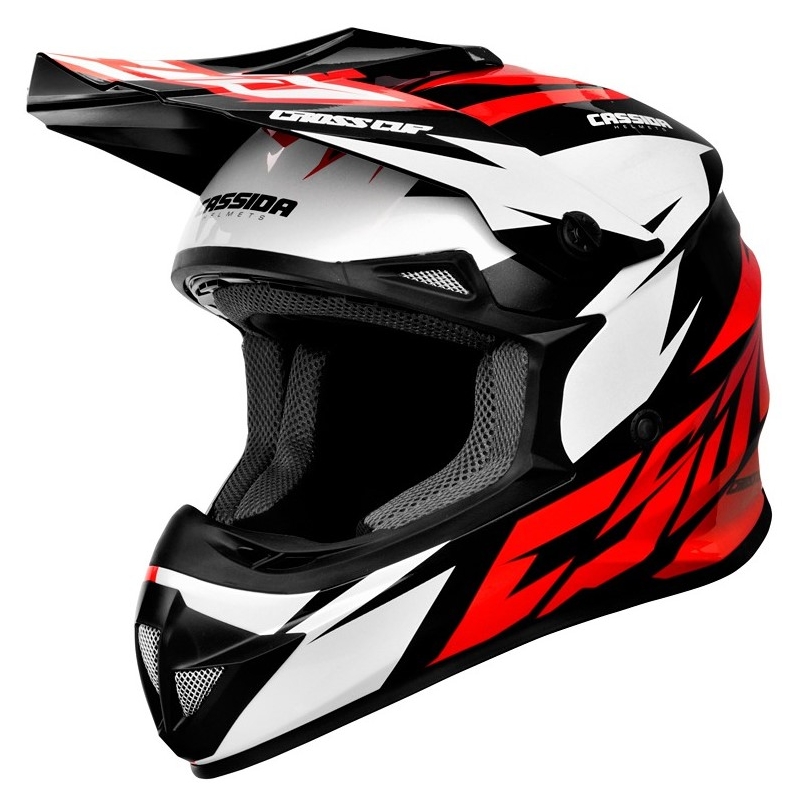 Cassida Cross Cup Two motocrosshjelm sort-hvid-rød