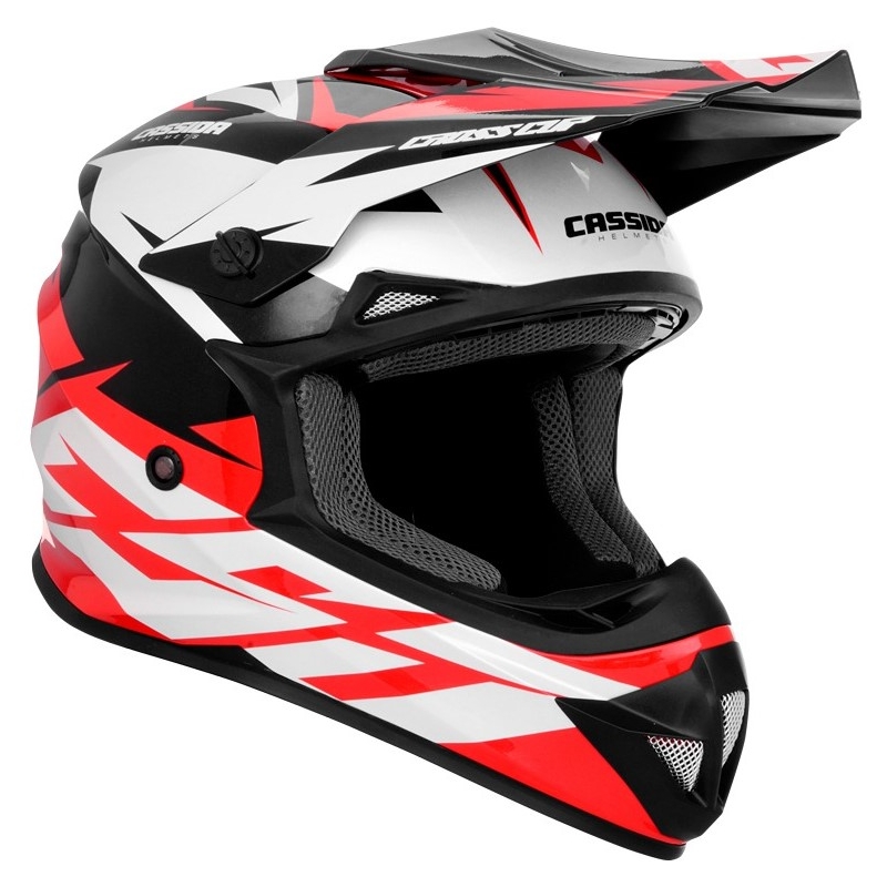 Cassida Cross Cup Two motocrosshjelm sort-hvid-rød