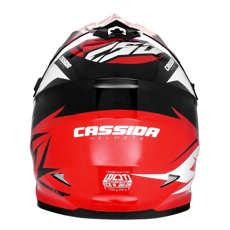 Cassida Cross Cup Two motocrosshjelm sort-hvid-rød