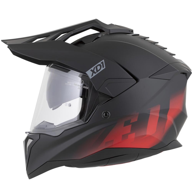 Enduro motorcykelhjelm ZED XD1 mat sort-rød