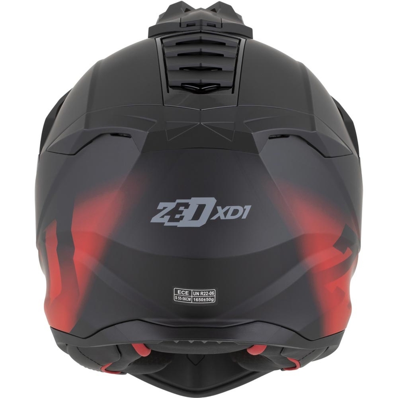 Enduro motorcykelhjelm ZED XD1 mat sort-rød