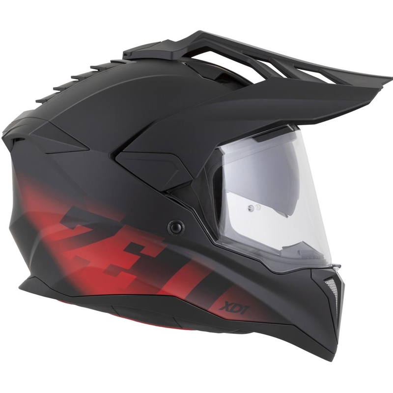 Enduro motorcykelhjelm ZED XD1 mat sort-rød