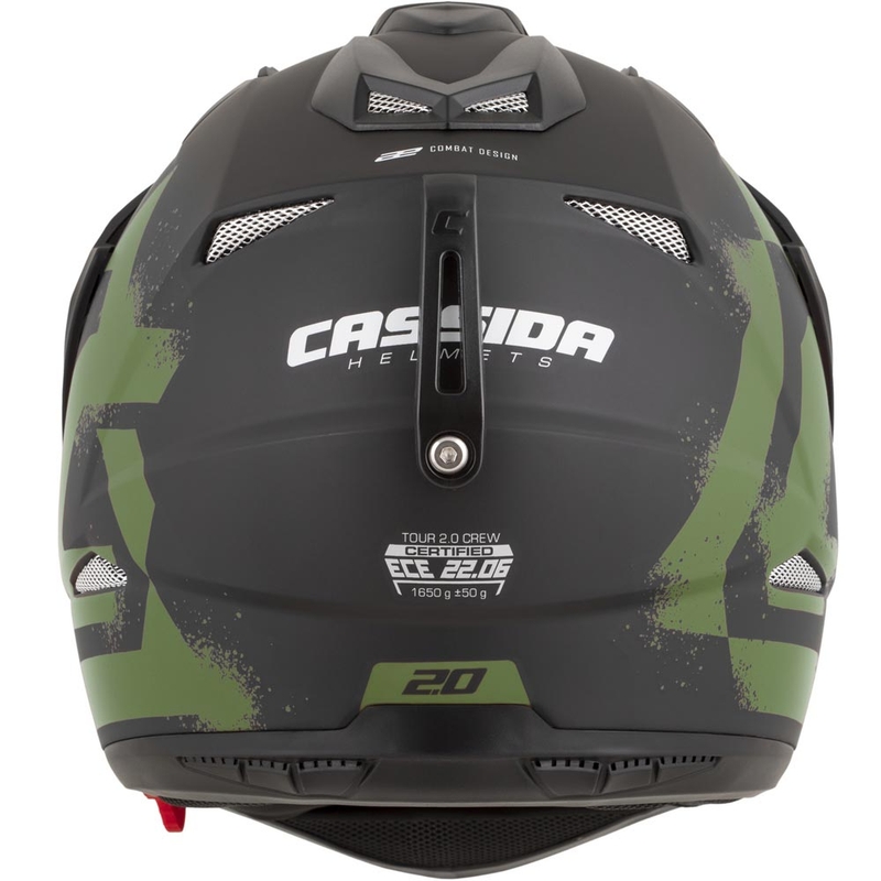 Enduro motorcykelhjelm Cassida Tour 2.0 Crew mat sort-mørkegrøn