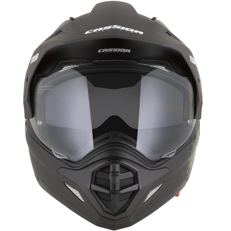 Enduro motorcykelhjelm Cassida Tour 2.0 Crew mat sort-mørkegrøn
