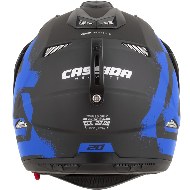 Enduro motorcykelhjelm Cassida Tour 2.0 Crew mat sort-blå