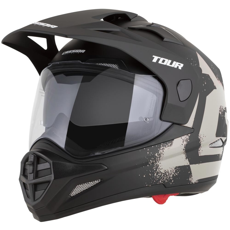 Enduro motorcykelhjelm Cassida Tour 2.0 Crew mat sort-sand