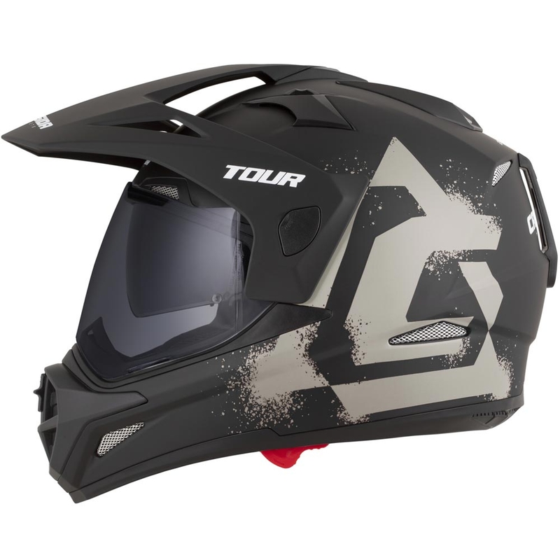 Enduro motorcykelhjelm Cassida Tour 2.0 Crew mat sort-sand